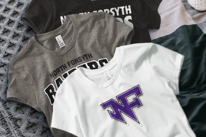 NORTH FORSYTH HIGH SCHOOL RAIDERS Tees (Option 1) Banner
