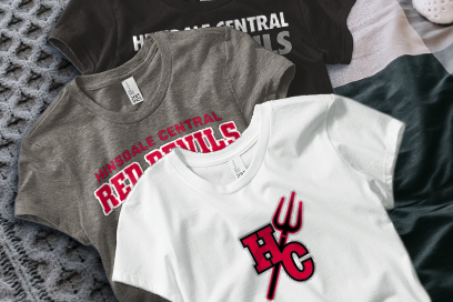HINSDALE CENTRAL HIGH SCHOOL RED DEVILS Tees (Option 1) Banner