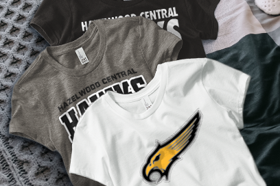 HAZELWOOD CENTRAL HIGH SCHOOL HAWKS Tees (Option 1) Banner
