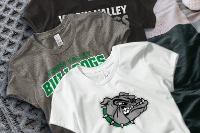 VIRGIN VALLEY HIGH SCHOOL BULLDOGS Tees (Option 1) Banner