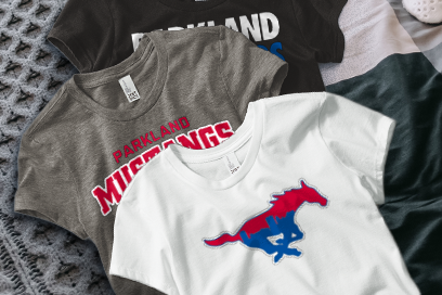 PARKLAND HIGH SCHOOL MUSTANGS Tees (Option 1) Banner
