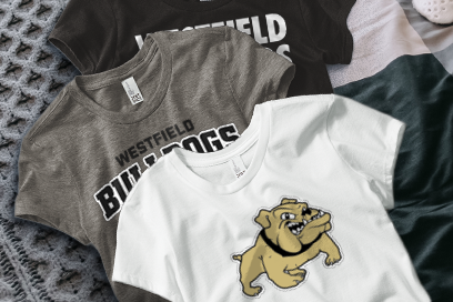 WESTFIELD HIGH SCHOOL BULLDOGS Tees (Option 1) Banner