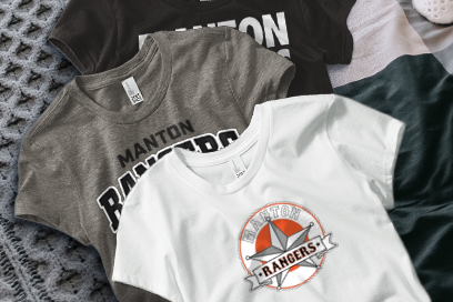 MANTON HIGH SCHOOL RANGERS Tees (Option 1) Banner