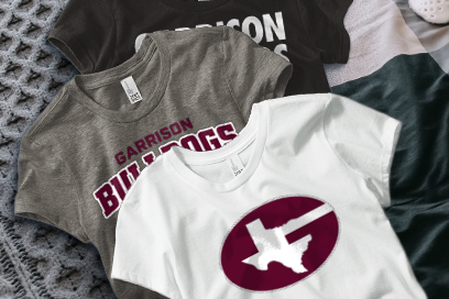 GARRISON HIGH SCHOOL BULLDOGS Tees (Option 1) Banner