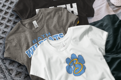 BATH HIGH SCHOOL WILDCATS Tees (Option 1) Banner