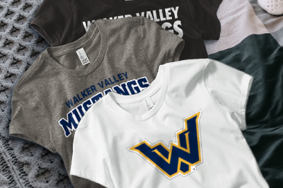 WALKER VALLEY HIGH SCHOOL MUSTANGS Tees (Option 1) Banner