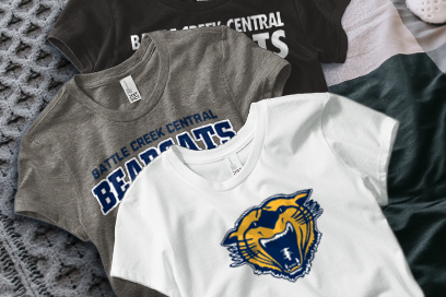 BATTLE CREEK CENTRAL HIGH SCHOOL BEARCATS Tees (Option 1) Banner