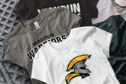 WAUPUN HIGH SCHOOL WARRIORS Tees (Option 1) Banner