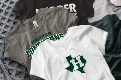 HARPER HIGH SCHOOL LONGHORNS Tees (Option 1) Banner
