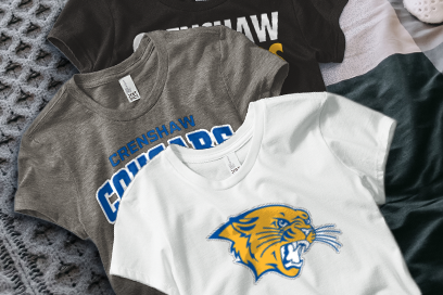 CRENSHAW HIGH SCHOOL COUGARS Tees (Option 1) Banner