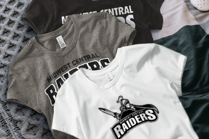 MIDWEST CENTRAL HIGH SCHOOL RAIDERS Tees (Option 1) Banner
