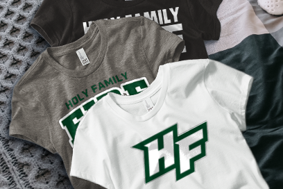 HOLY FAMILY CATHOLIC HIGH SCHOOL FIRE Tees (Option 1) Banner
