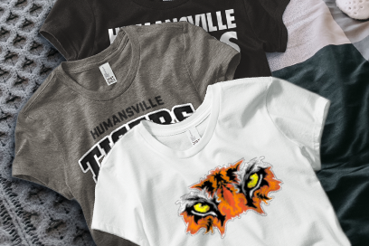 HUMANSVILLE HIGH SCHOOL TIGERS Tees (Option 1) Banner