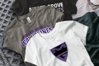 MILLER GROVE HIGH SCHOOL WOLVERINES Tees (Option 1) Banner