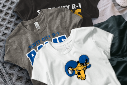 SCOTT CITY R-1 HIGH SCHOOL RAMS Tees (Option 1) Banner