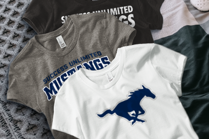 SUCCESS UNLIMITED MUSTANGS Tees (Option 1) Banner