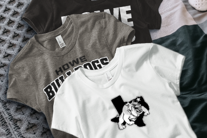 HOWE HIGH SCHOOL BULLDOGS Tees (Option 1) Banner