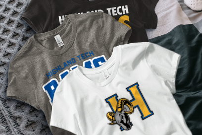 HIGHLAND SCHOOL OF TECHNOLOGY RAMS Tees (Option 1) Banner