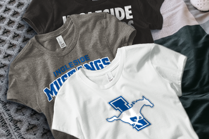 INGLESIDE HIGH SCHOOL MUSTANGS Tees (Option 1) Banner