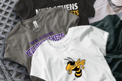 NEW ATHENS COMMUNITY HIGH SCHOOL YELLOWJACKETS Tees (Option 1) Banner