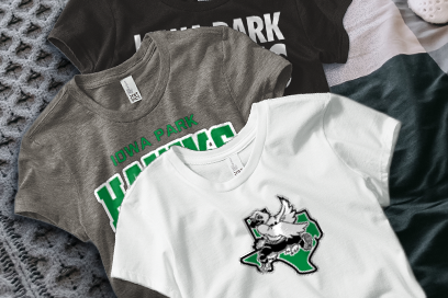 IOWA PARK HIGH SCHOOL HAWKS Tees (Option 1) Banner