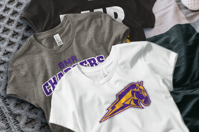 BLACKSTONE-MILLVILLE REG HIGH SCHOOL CHARGERS Tees (Option 1) Banner