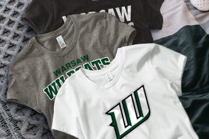 WARSAW HIGH SCHOOL WILDCATS Tees (Option 1) Banner