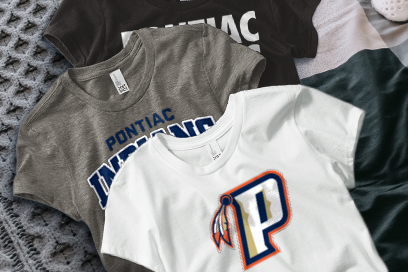 PONTIAC TOWNSHIP HIGH SCHOOL INDIANS Tees (Option 1) Banner