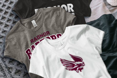 RADNOR HIGH SCHOOL RAPTORS Tees (Option 1) Banner