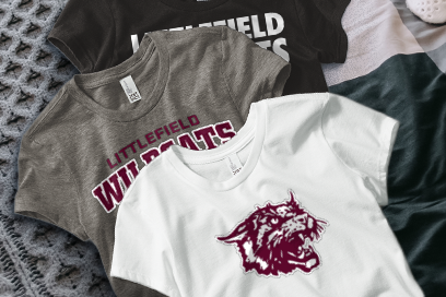 LITTLEFIELD HIGH SCHOOL WILDCATS Tees (Option 1) Banner