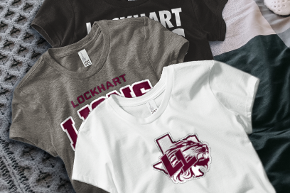LOCKHART HIGH SCHOOL LIONS Tees (Option 1) Banner
