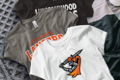 LINCOLNWOOD HIGH SCHOOL LANCERS Tees (Option 1) Banner