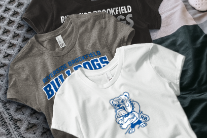RIVERSIDE BROOKFIELD HIGH SCHOOL BULLDOGS Tees (Option 1) Banner