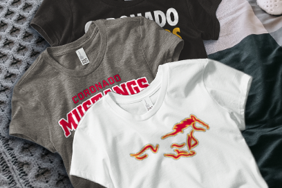 CORONADO HIGH SCHOOL MUSTANGS Tees (Option 1) Banner