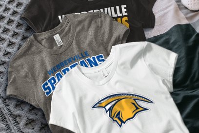 WEBBERVILLE HIGH SCHOOL SPARTANS Tees (Option 1) Banner