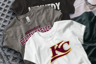 KENNEDY CATHOLIC HIGH SCHOOL GOLDEN EAGLES Tees (Option 1) Banner