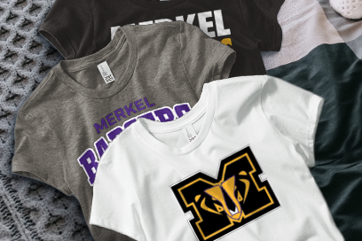 MERKEL HIGH SCHOOL BADGERS Tees (Option 1) Banner