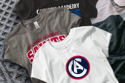CALVARY ACADEMY SAINTS Tees (Option 1) Banner