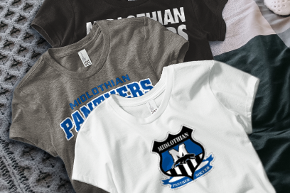 MIDLOTHIAN HIGH SCHOOL PANTHERS Tees (Option 1) Banner
