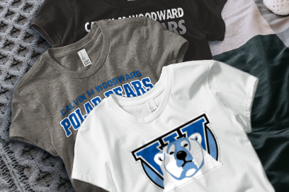 CALVIN M WOODWARD HIGH SCHOOL POLAR BEARS Tees (Option 1) Banner