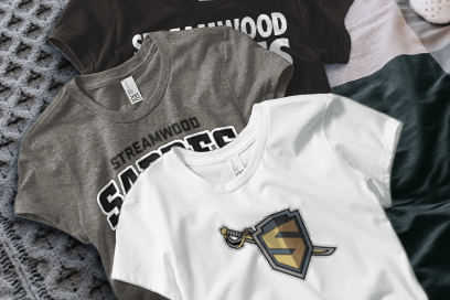 STREAMWOOD HIGH SCHOOL SABRES Tees (Option 1) Banner