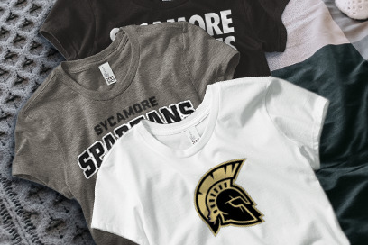 SYCAMORE HIGH SCHOOL SPARTANS Tees (Option 1) Banner