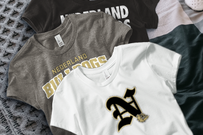 NEDERLAND HIGH SCHOOL BULLDOGS Tees (Option 1) Banner