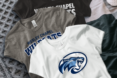 WESLEY CHAPEL HIGH SCHOOL WILDCATS Tees (Option 1) Banner