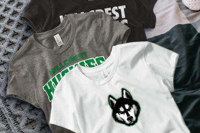 HILLCREST HIGH SCHOOL HUSKIES Tees (Option 1) Banner