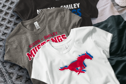 NIXON-SMILEY HIGH SCHOOL MUSTANGS Tees (Option 1) Banner