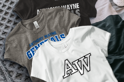 ANTHONY WAYNE HIGH SCHOOL GENERALS Tees (Option 1) Banner