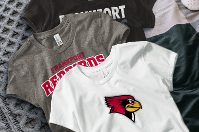 FRANKFORT COMMUNITY HIGH SCHOOL REDBIRDS Tees (Option 1) Banner