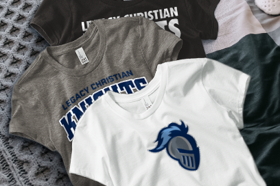 LEGACY CHRISTIAN ACADEMY KNIGHTS Tees (Option 1) Banner