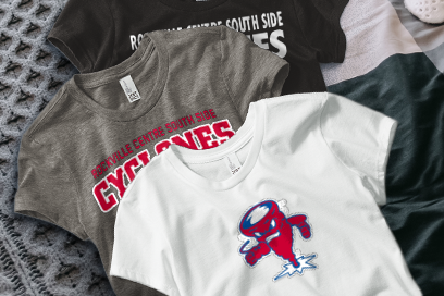 ROCKVILLE CENTRE SOUTH SIDE H S CYCLONES Tees (Option 1) Banner